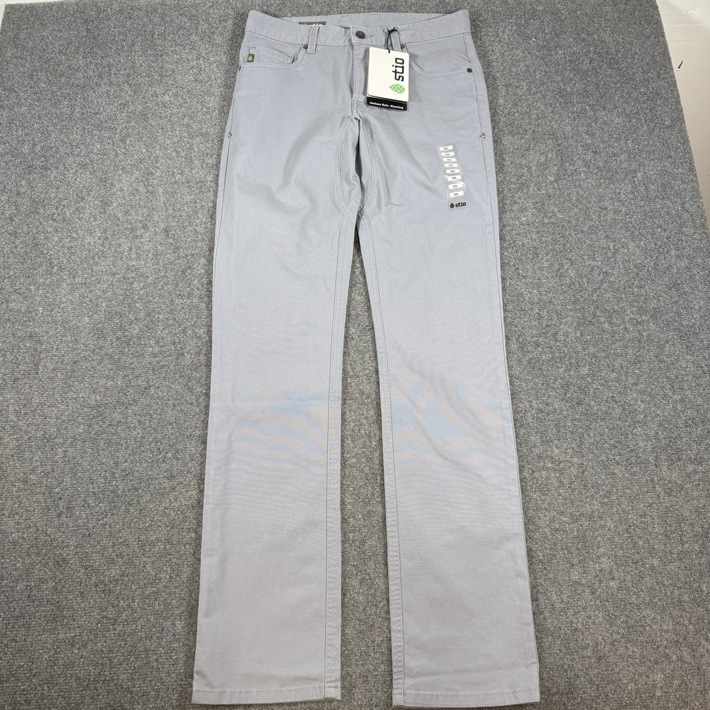 Stio Pants Mens 30x34 Blueish Gray Rivet Canvas Hiking Canvas Outdoors‎ Commuter